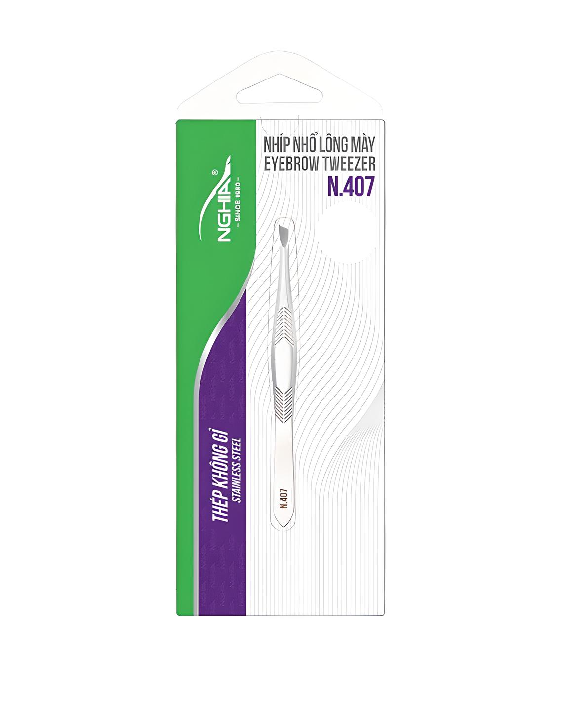 Pinzas para Cejas acero inoxidable NGHIA N.407