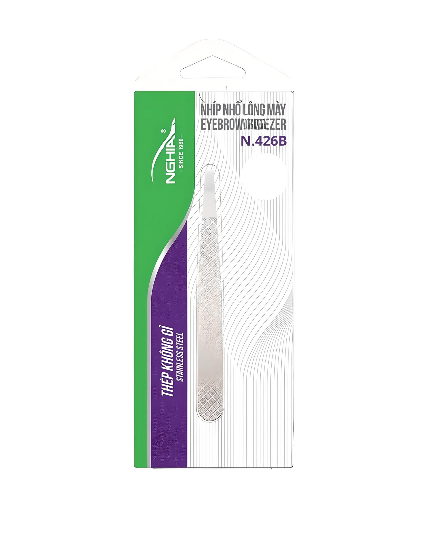 Pinzas para Cejas acero inoxidable NGHIA N.426B