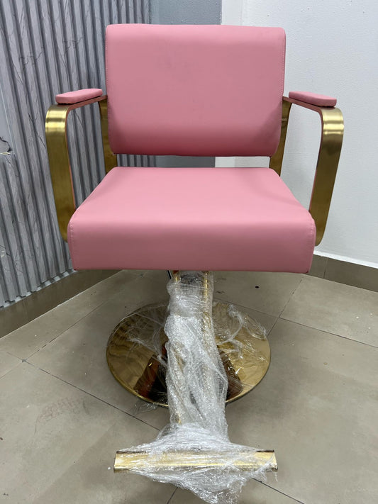 Silla Rosada Para Salón con Dorado (No Reclinable)